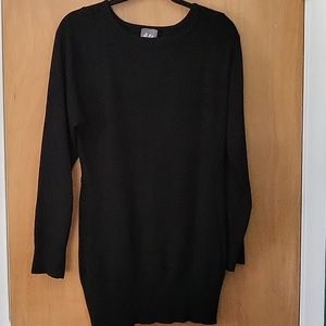 Dots XL black sweater dress